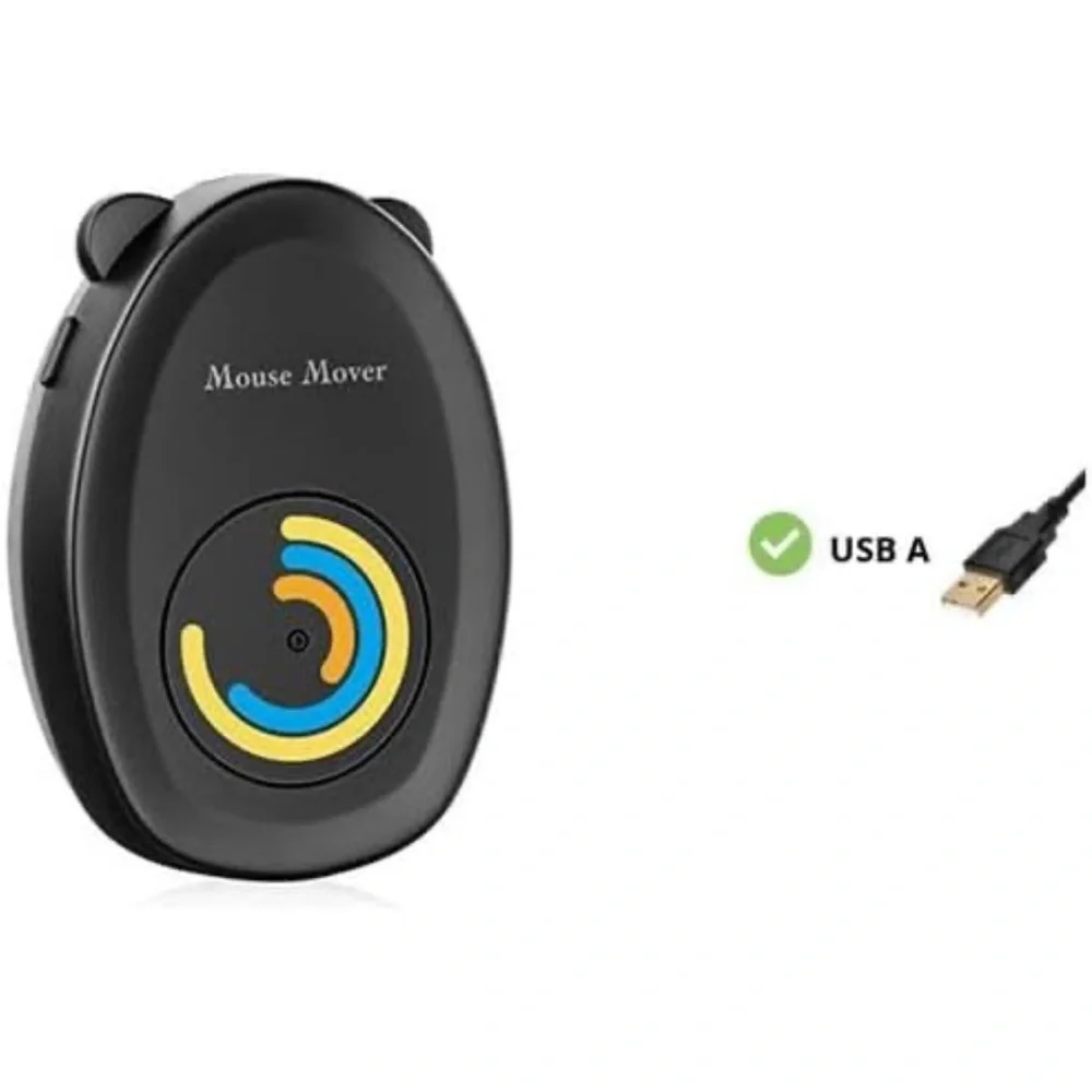 Black Mouse Mover with Case - Never Used! Mouse Jiggler for escaping your desk